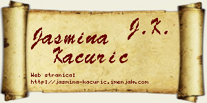 Jasmina Kaćurić vizit kartica